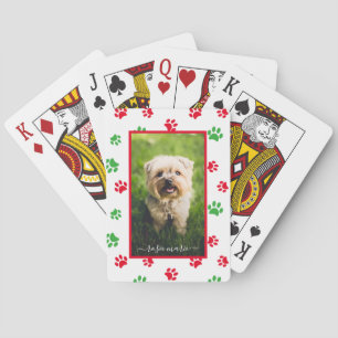 Jeu De Cartes Nom de photo de mignon animal empreintes de patte