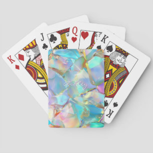 Jeu De Cartes Nom de script blanc sur l'Arrière - plan Opal