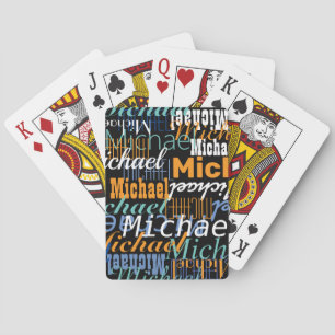 Jeu De Cartes Nom des joueurs Typographie personnalisée Cool