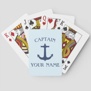 Jeu De Cartes nom du capitaine de Personnaliser avec ancre marin