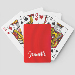 Jeu De Cartes Nom du jumbo, dégradé rouge solide