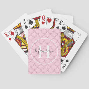 Jeu De Cartes Nom du monogramme Initiales Parties scintillant de