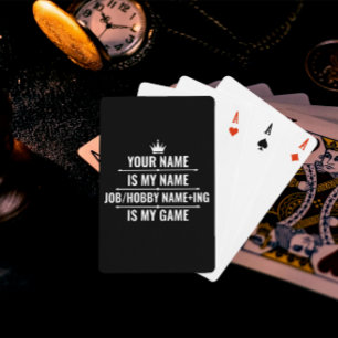 Jeu De Cartes Nom du travail et du passe-temps Funny personnalis