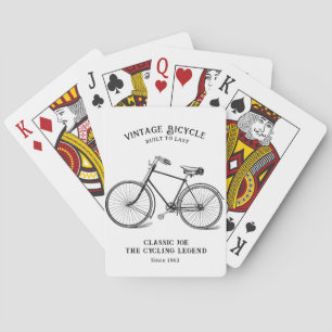 Jeu De Cartes Nom du vélo vintage Année de naissance Personnalis