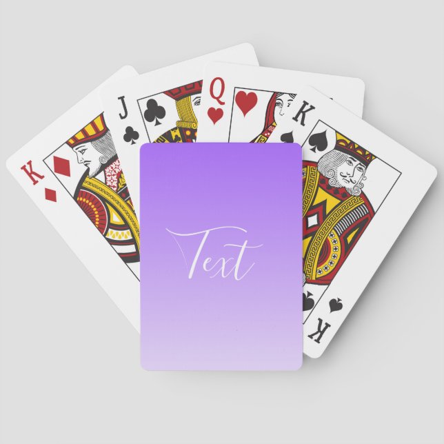 Jeu De Cartes Nom en écriture cursive & ombre violet clair modif (dos)