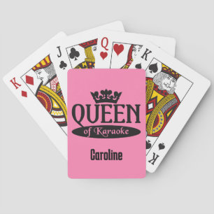 Jeu De Cartes Nom et couleur personnalisés Reine du Karaoké