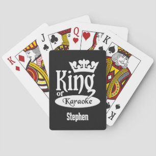 Jeu De Cartes Nom et couleur personnalisés Roi du Karaoké