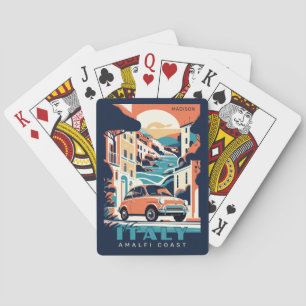 Jeu De Cartes Nom et texte personnalisés Italie