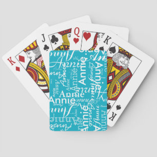 Jeu De Cartes Nom extensible moderne Azure Blue