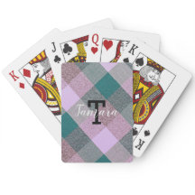 Nom monogramme Turquoise scandinave en plis rose