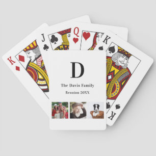 Jeu De Cartes Nom monographique de la photo personnalisée de la