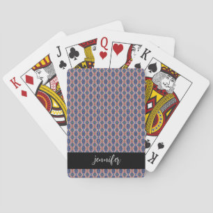 Jeu De Cartes Nom personnalisable motif coloré transparent