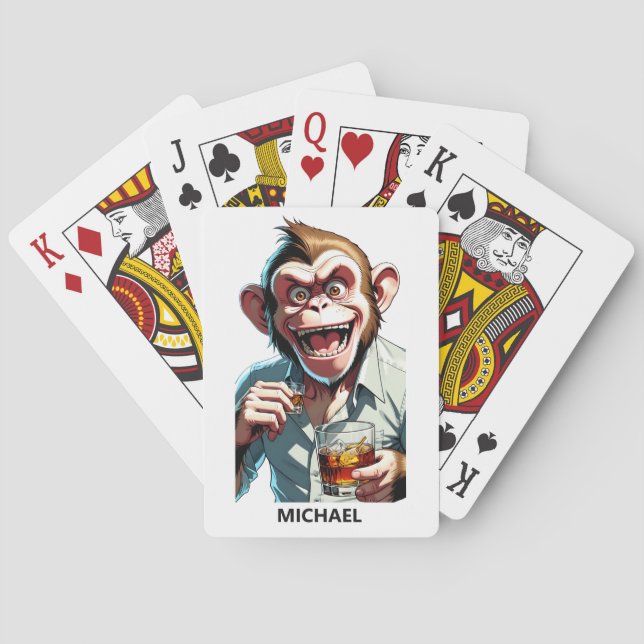 Jeu De Cartes Nom personnalisé Animal (dos)
