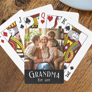 Jeu De Cartes Nom personnalisé Année de création de grand-mère P