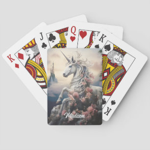 Jeu De Cartes Nom personnalisé belle licorne