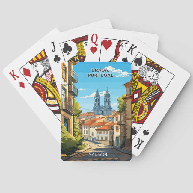 Jeu De Cartes Nom personnalisé Braga Portugal (dos)