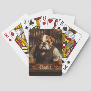 Jeu De Cartes Nom personnalisé Bulldog Bartender