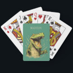 Jeu De Cartes Nom personnalisé Crocodile<br><div class="desc">Remplacez le champ de texte par ce que vous voulez. À l'aide de l'outil d'édition,  vous pouvez modifier la police,  sa taille et sa couleur si vous le souhaitez. Voir mon magasin pour plus d'illustrations animales.</div>