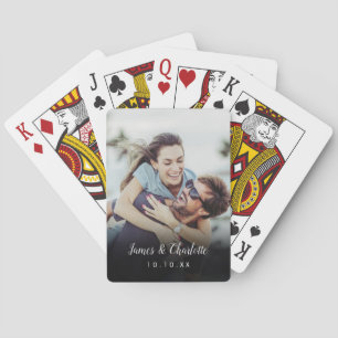 Jeu De Cartes Nom personnalisé Date Couple Photo