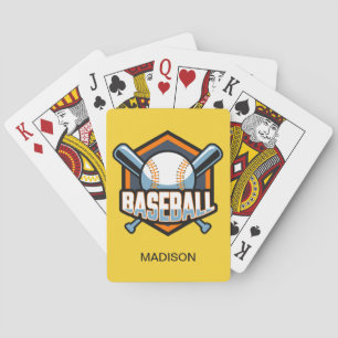Jeu De Cartes Nom personnalisé et base-ball couleur
