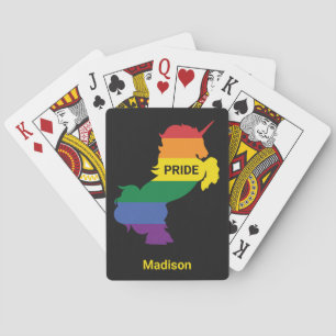 Jeu De Cartes Nom personnalisé Gay Unicorn
