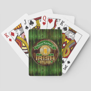 Jeu De Cartes Nom personnalisé Irish Pub Signer la Saint Patrick
