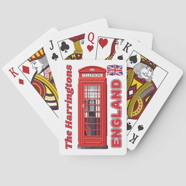 Jeu De Cartes Nom personnalisé Londres Angleterre (dos)