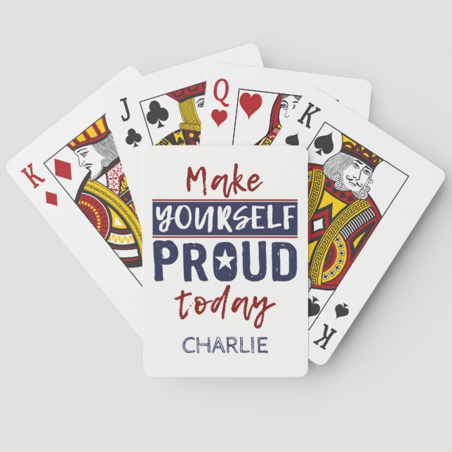 Jeu De Cartes Nom personnalisé "Make Yourself Froud" lecture de  (dos)