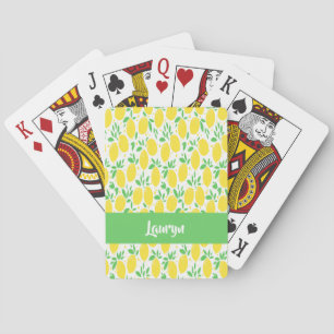 Jeu De Cartes Nom personnalisé motif citron