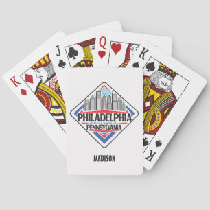 Jeu De Cartes Nom personnalisé Philadelphia Pennsylvanie