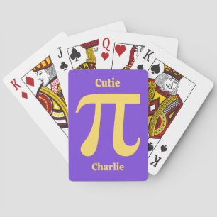 Jeu De Cartes Nom personnalisé Pi / Cutie Pie