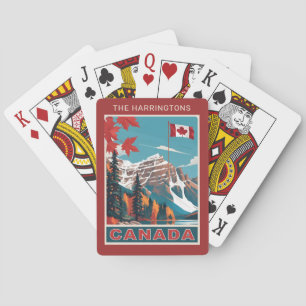 Jeu De Cartes Nom personnalisé Poster de voyage Canada