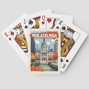 Jeu De Cartes Nom personnalisé Retro Philadelphie