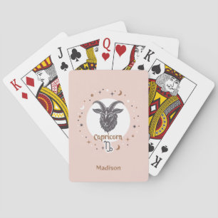 Jeu De Cartes Nom personnalisé SIGNE Zodiaque Capricorne