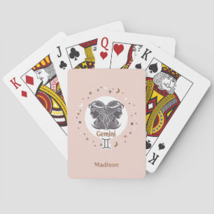 Jeu De Cartes Nom personnalisé SIGNE Zodiaque Gemini