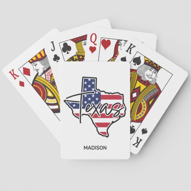Jeu De Cartes Nom personnalisé Texas (dos)