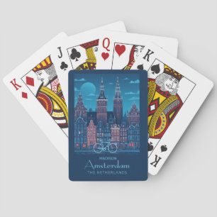 Jeu De Cartes Nom personnalisé / Texte Amsterdam