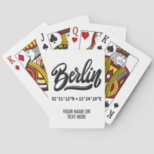 Jeu De Cartes Nom personnalisé / Texte et couleur Coordonnées de