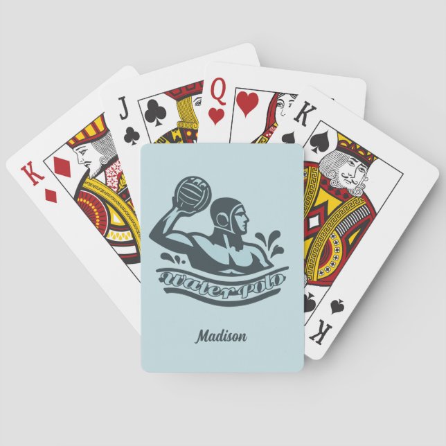 Jeu De Cartes Nom personnalisé Water Polo (dos)