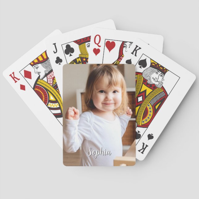 Jeu De Cartes Nom photo et script de votre enfant (dos)
