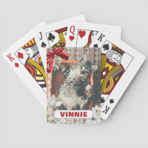 Jeu De Cartes Nom photo personnalisé de l'animal de compagnie