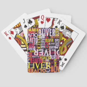 Jeu De Cartes Noms de couleurs personnalisées désorganisés répli