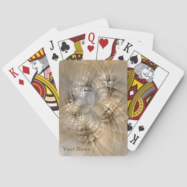 Jeu De Cartes Noms de l'art fractal moderne abstrait des tons de (dos)