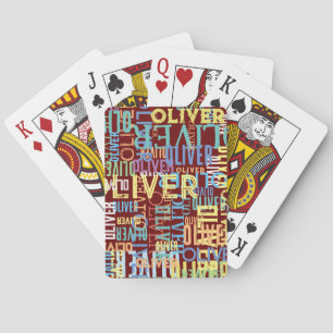 Jeu De Cartes Noms répliqués Typographie motif