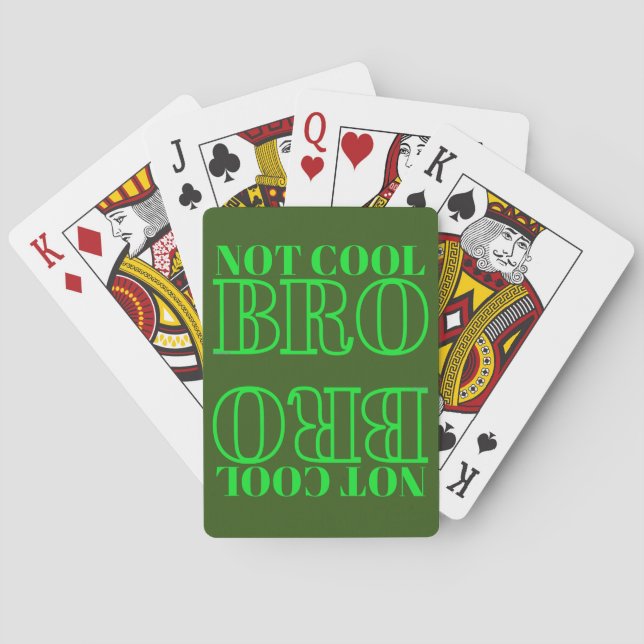JEU DE CARTES NON COOL BRO (dos)