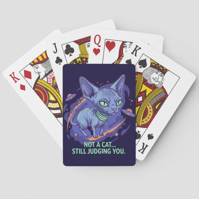 Jeu De Cartes Not a Cat Still Judging You Humor Art (dos)