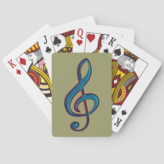 Jeu De Cartes note d'armoire musicale (dos)
