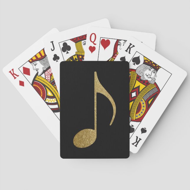 Jeu De Cartes note musicale d'or (dos)