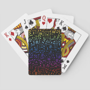 Jeu De Cartes Notes de musique colorées dansantes Amoureux de la