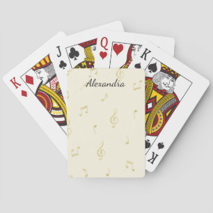 Jeu De Cartes Notes de musique en or blanc